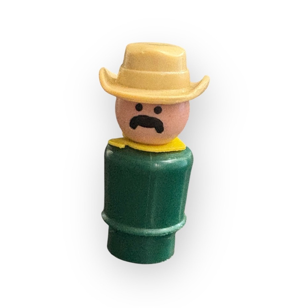Fisher-Price Little People Figure Man with Mustache & Cowboy Hat